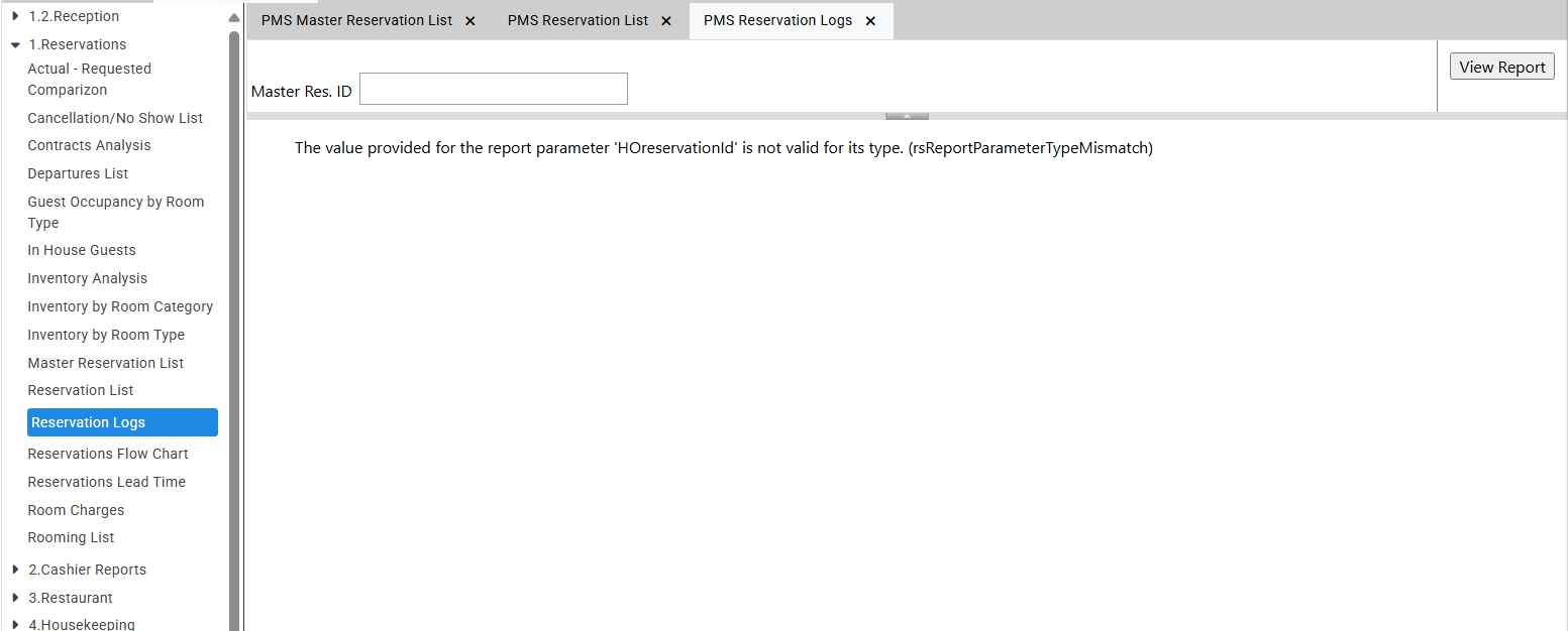 Η ενότητα 13.1.12 Reservation Logs του εγχειριδίου χρήσης του SmartSoft PMS εμφανίζει καταγραφή αλλαγών που έχουν πραγματοποιηθεί σε συγκεκριμένη κράτηση.